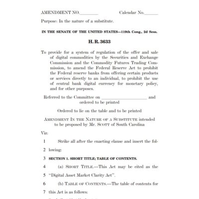 The Senate's 309-Page Crypto Bill, Broken Down 📜