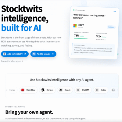 The Front Page Of The Markets – Stocktwits Trending and The Stockwits MCP