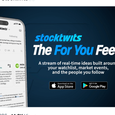 The Stocktwits 'For You' Feed …The Personal Idea Machine based On Your Watchlist, Your Follows and Market Events